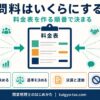 開業税理士が顧問料の料金表を作る手順を示すインフォグラフィック。区分・基準・決算報酬・値引き対応の4項目を表す。