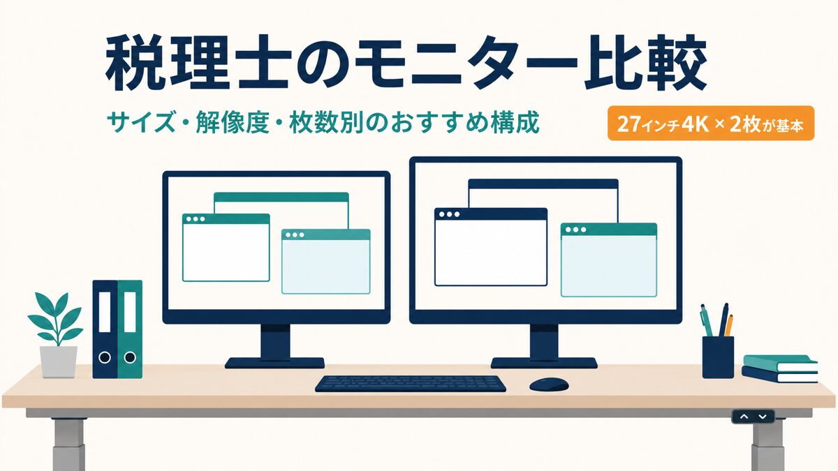 税理士のモニター比較｜27インチ4Kデュアルのおすすめ構成