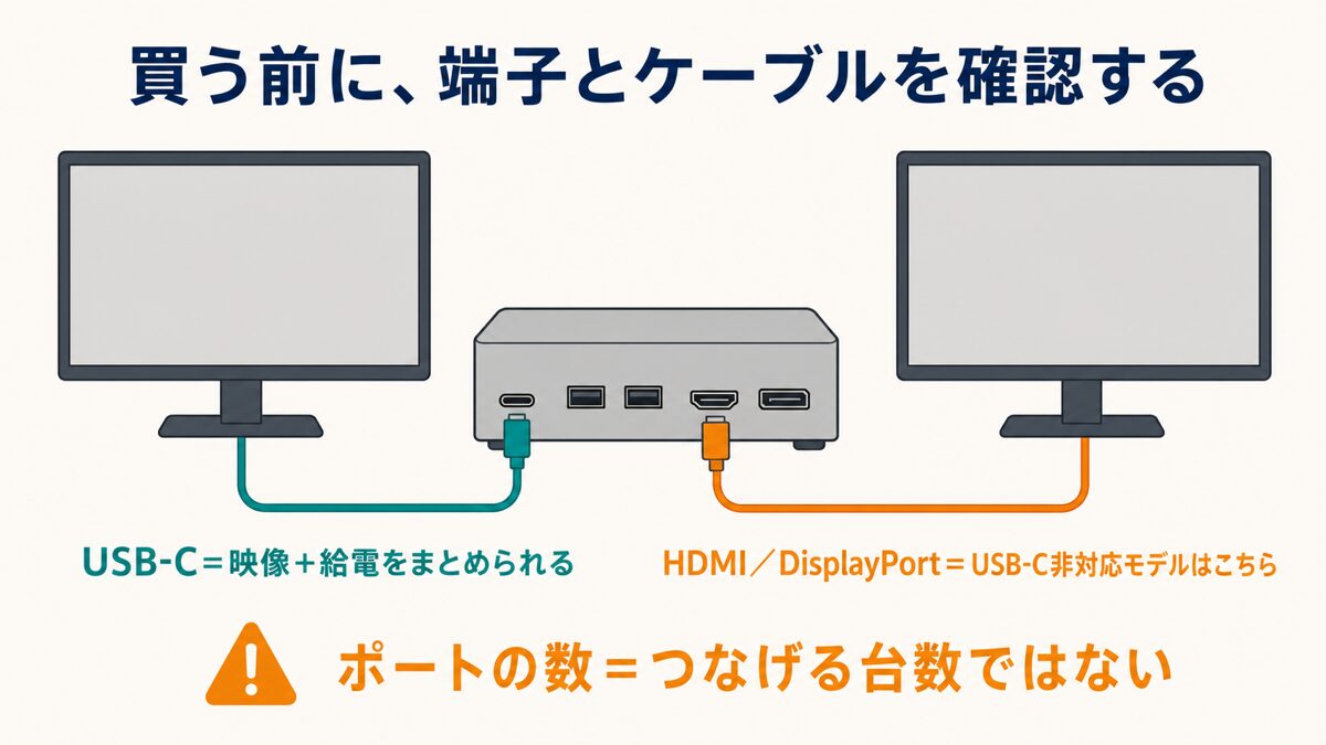 MacとモニターをUSB-C・HDMI・DisplayPortで接続する際の注意点