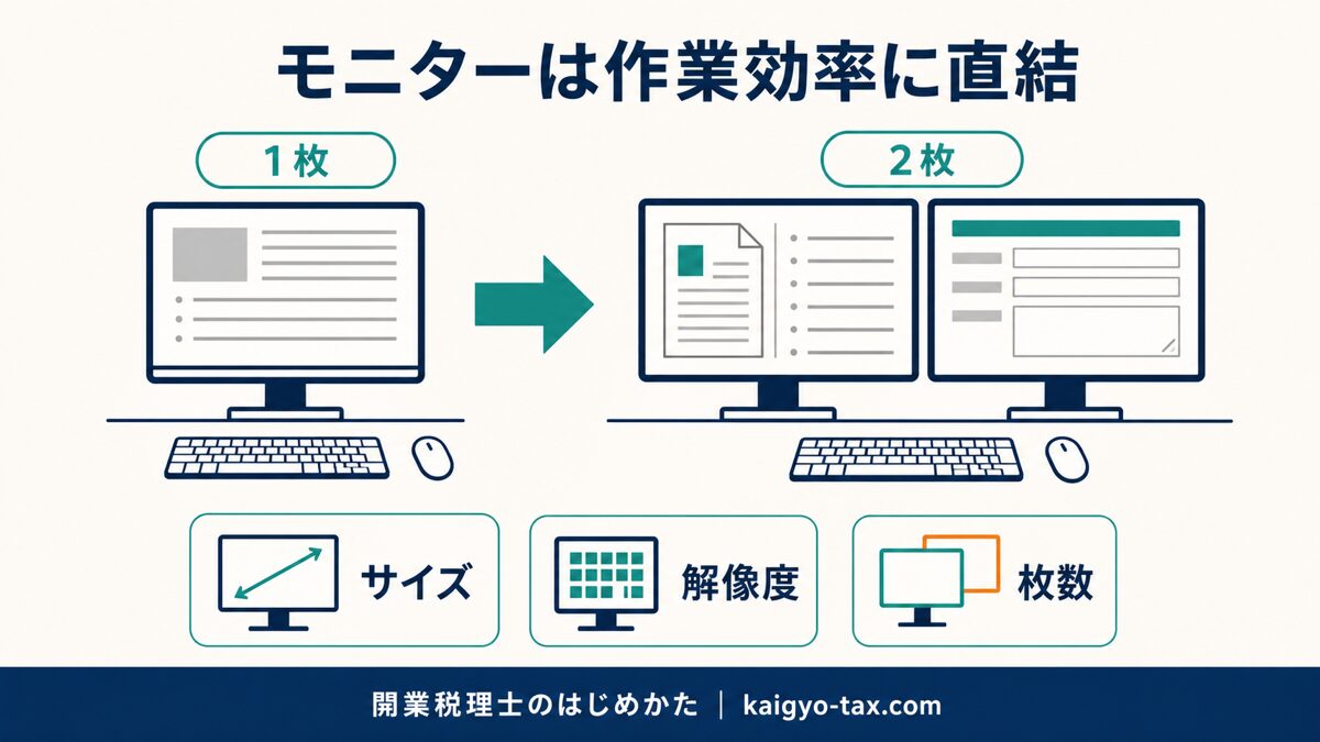 会計事務所のモニター構成の考え方