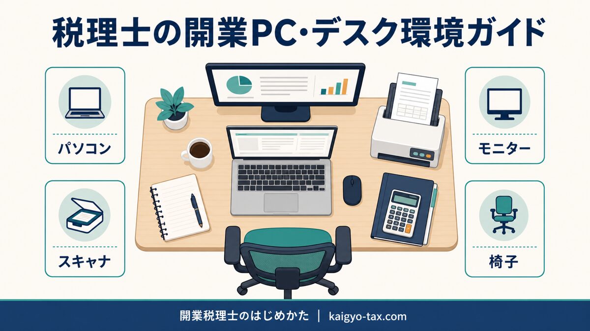 税理士の開業時のPC・デスク環境の全体像